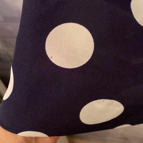J Crew Navy and White Polka Dot Dress Size 10 - Picture 10 of 11